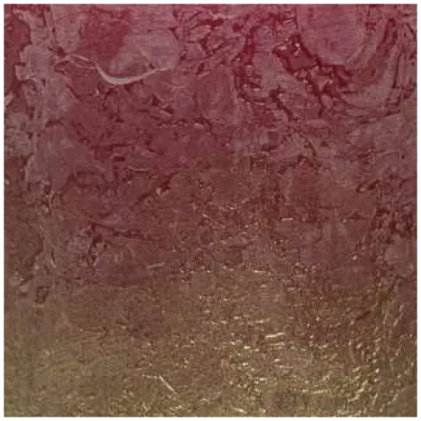 swieca pienkowa rustic ombre zloto bordowa bolsius 80 68 mm