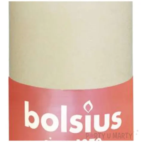 swieca pienkowa rustic perlowy bolsius 130 68 mm