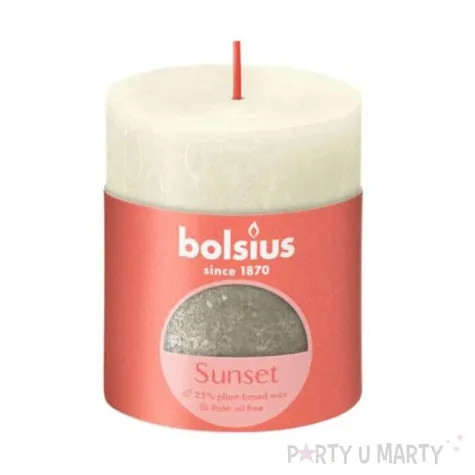 swieca pienkowa rustic perlowy delikatny bolsius 80 68 mm