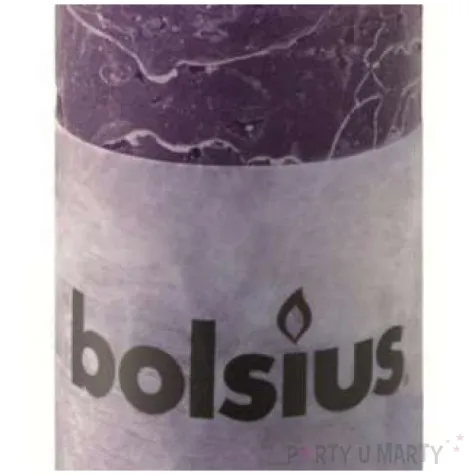 swieca pienkowa rustic purpurowa bolsius 100 50 mm