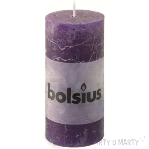 swieca pienkowa rustic purpurowa bolsius 100 50 mm