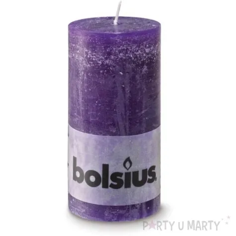 swieca pienkowa rustic purpurowa bolsius 130 68mm