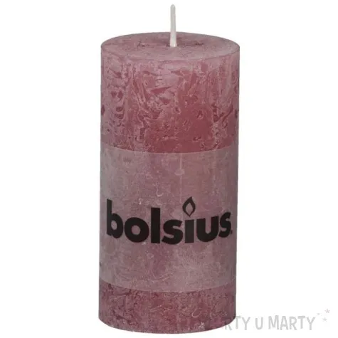 swieca pienkowa rustic rozowa blada bolsius 100 50 mm