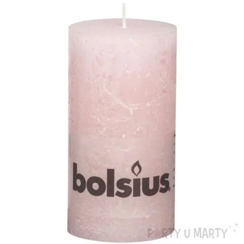 swieca pienkowa rustic rozowa pastel bolsius 130 68mm