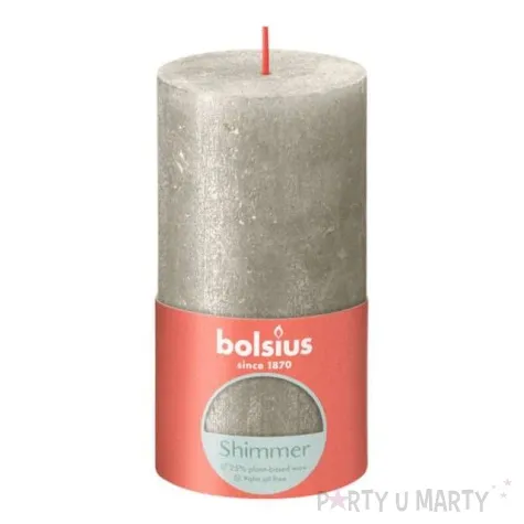 swieca pienkowa rustic szampanski bolsius 130 68 mm