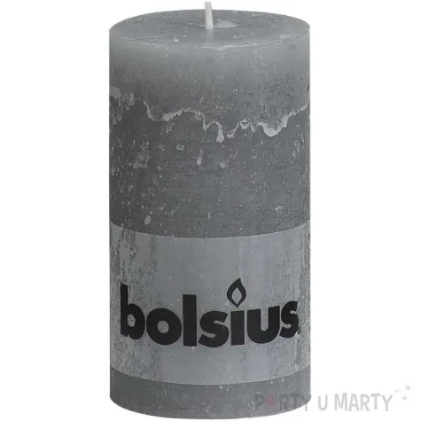 swieca pienkowa rustic szara jasna bolsius 130 68 cm