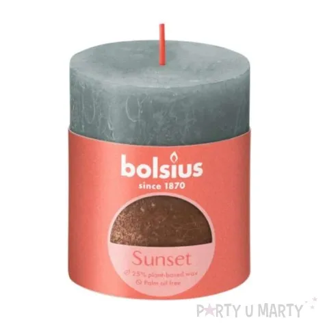 swieca pienkowa rustic zielen eukaliptusowa bolsius 80 68 mm