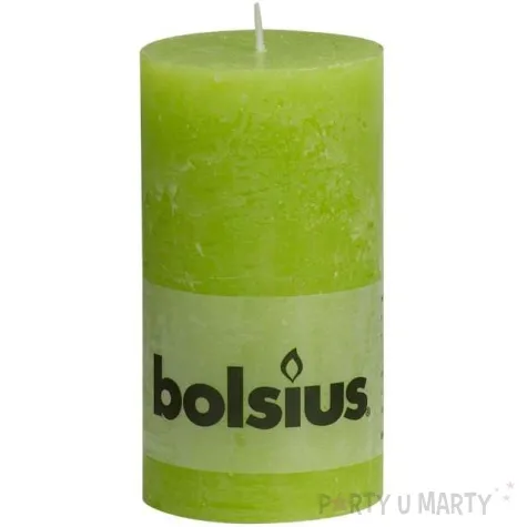 swieca pienkowa rustic zielona bolsius 130 68mm