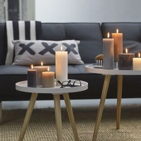 swieca pienkowa rustic zielona bolsius 130 68mm