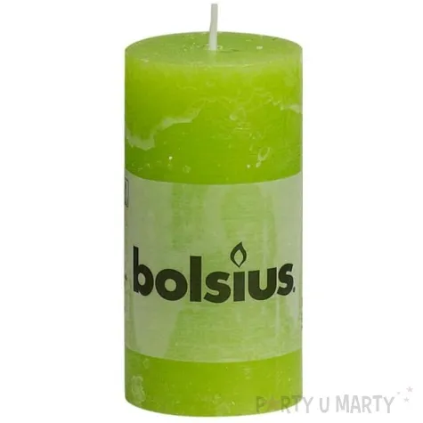 swieca pienkowa rustic zielona jasna bolsius 100 50 mm
