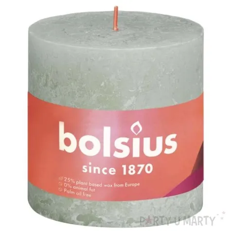 swieca pienkowa rustic zielony mglisty bolsius 100 100 mm