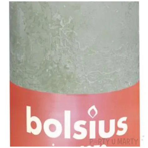 swieca pienkowa rustic zielony mglisty bolsius 130 68 mm