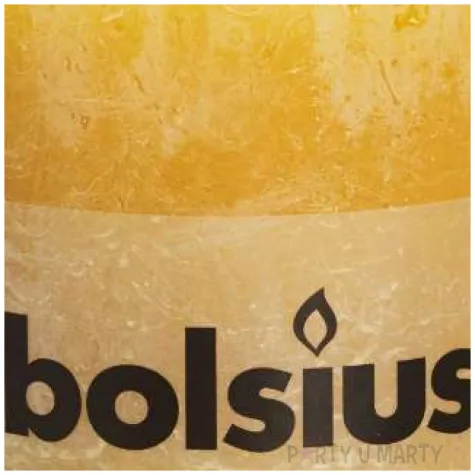 swieca pienkowa rustic zolta bolsius 100 100 mm