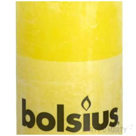 swieca pienkowa rustic zolta sloneczna bolsius 100 50 mm