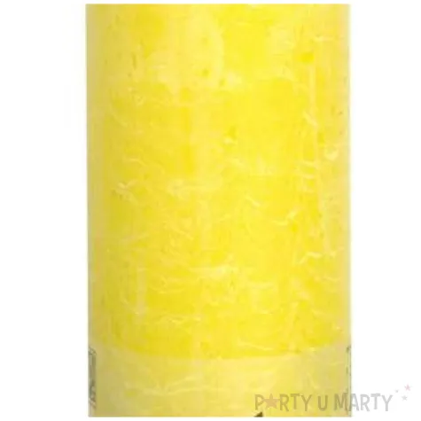 swieca pienkowa rustic zolta sloneczna bolsius 190 68 mm