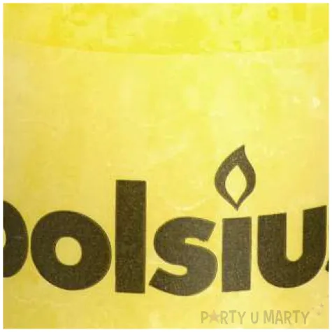 swieca pienkowa rustic zolta sloneczna bolsius 80 68 mm