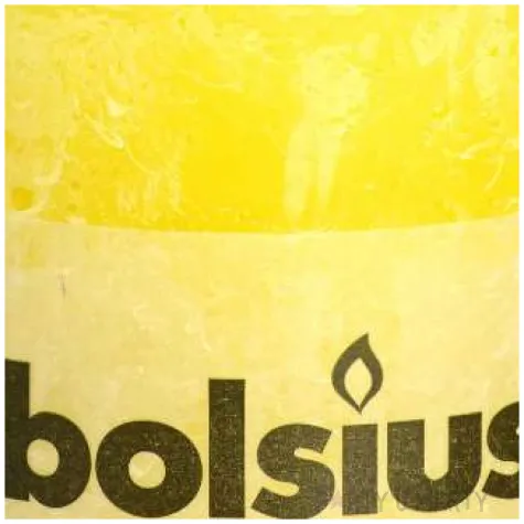 swieca pienkowa rustic zolty bolsius 100 100 mm