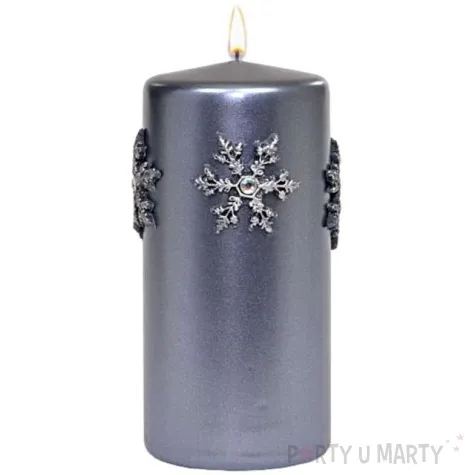 swieca pienkowa sniezki srebrna adpal 150 70 mm