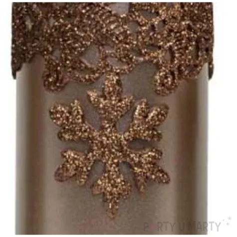 swieca pienkowa sniezynka brazowa adpal 150 70 mm