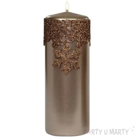 swieca pienkowa sniezynka brazowa adpal 200 70 mm