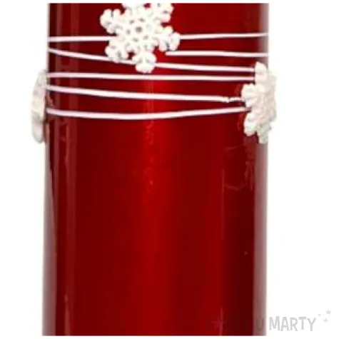 swieca pienkowa sniezynki bordowa adpal 150 58 mm