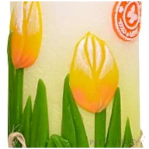 swieca pienkowa tulipany dioda led adpal 115 70 mm