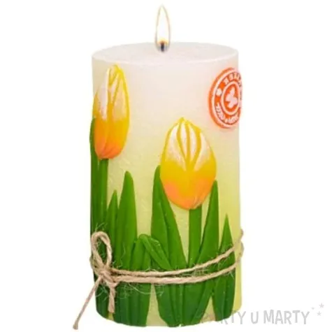 swieca pienkowa tulipany dioda led adpal 115 70 mm