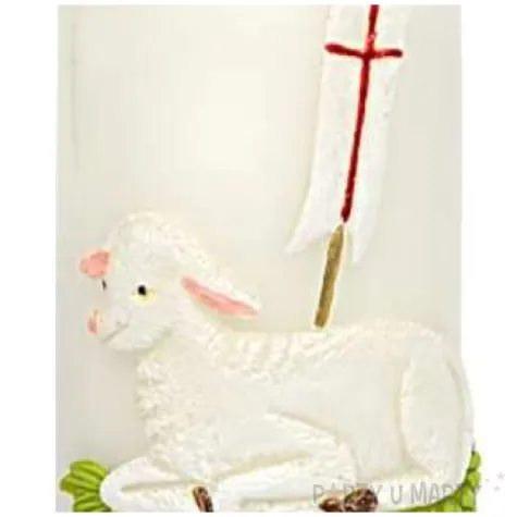 swieca pienkowa wielkanoc baranek paschalny bialy adpal 150 70 mm