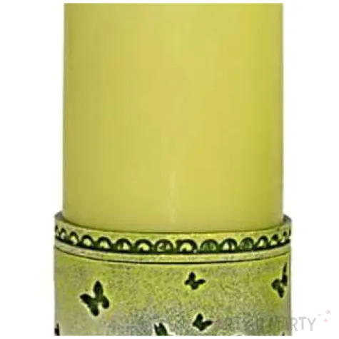 swieca pienkowa wielkanocna koronka zielona adpal 150 58 mm