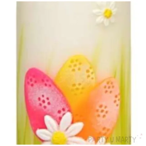 swieca pienkowa wielkanocne pisanki biala adpal 150 70 mm