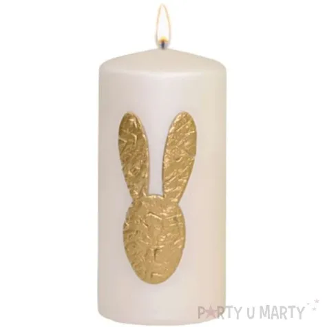 swieca pienkowa wielkanocny kroliczek biala adpal 150 70 mm
