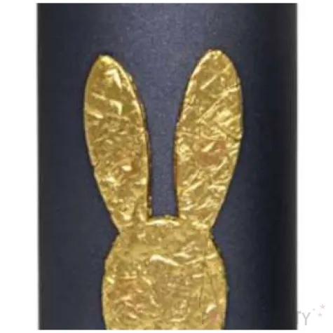 swieca pienkowa wielkanocny kroliczek czarna adpal 150 70 mm