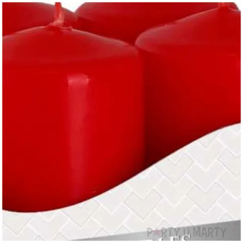 swieca pienkowa wotywna czerwona bispol 60 38 mm 4 szt