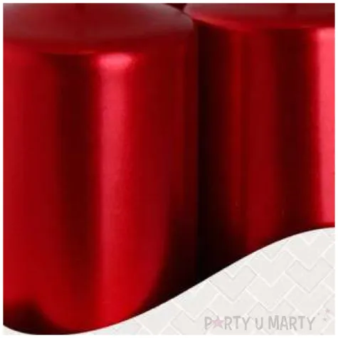 swieca pienkowa wotywna metallic czerwona bispol 80 38 mm 4 szt