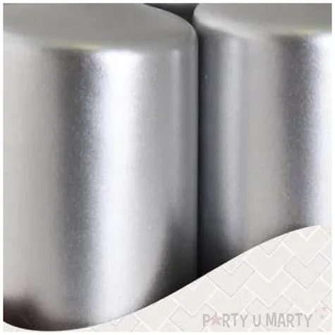 swieca pienkowa wotywna metallic srebrna bispol 80 38 mm 4 szt