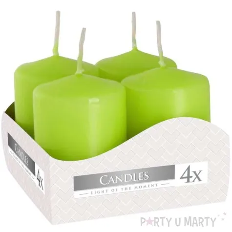 swieca pienkowa wotywna zielony jasny bispol 60 38 mm 4 szt