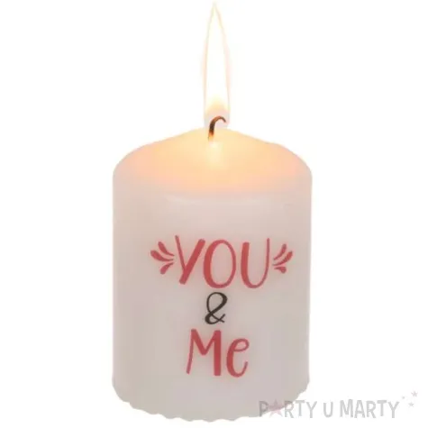 swieca pienkowa you and i biala ootb 80 60 mm