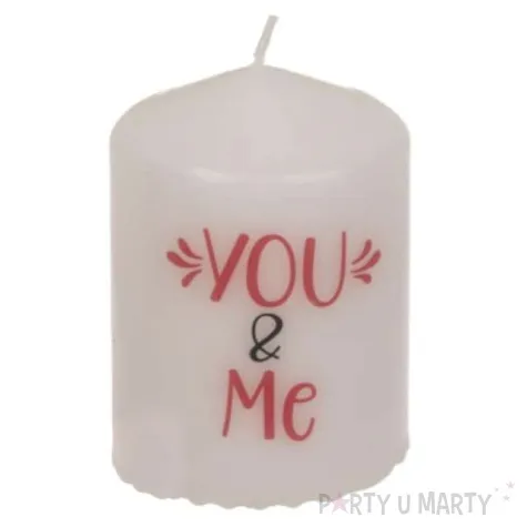 swieca pienkowa you and i biala ootb 80 60 mm
