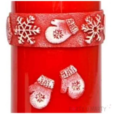 swieca pienkowa zimowe rekawiczki czerwona adpal 120 58 mm