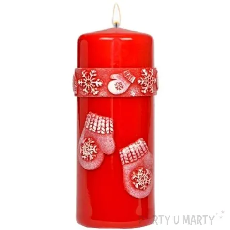 swieca pienkowa zimowe rekawiczki czerwona adpal 150 58 mm