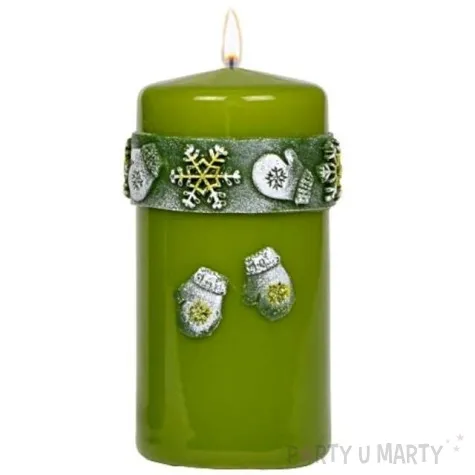 swieca pienkowa zimowe rekawiczki zielona adpal 120 58 mm