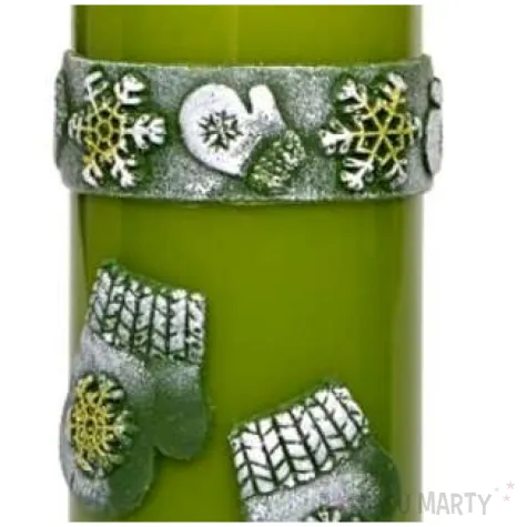 swieca pienkowa zimowe rekawiczki zielona adpal 150 58 mm