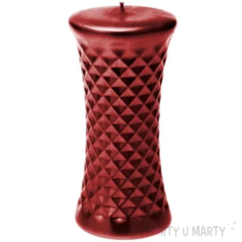 swieca plaster miodu czerwony metalik candellana