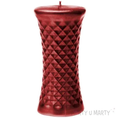 swieca plaster miodu czerwony metalik candellana