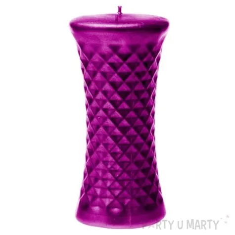 swieca plaster miodu rozowy metalik candellana 155 mm