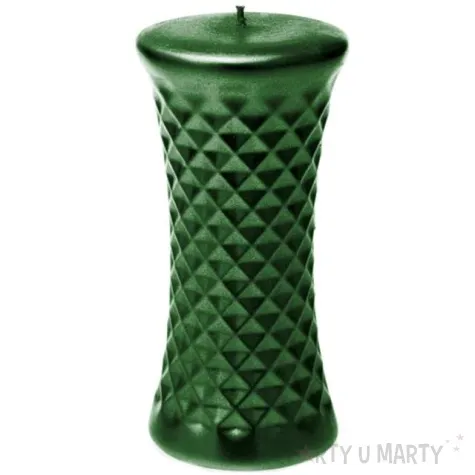 swieca plaster miodu zielony metalik candellana 155 mm