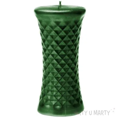 swieca plaster miodu zielony metalik candellana 155 mm