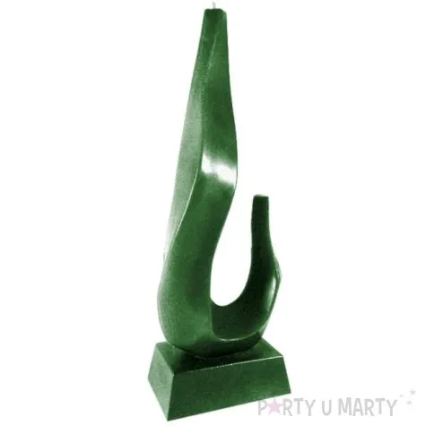 swieca plomien zielony metalik candellana