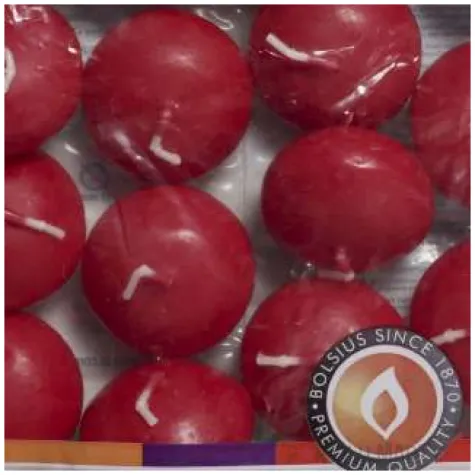 swieca plywajaca bordowa bolsius 30 45 mm 20 szt