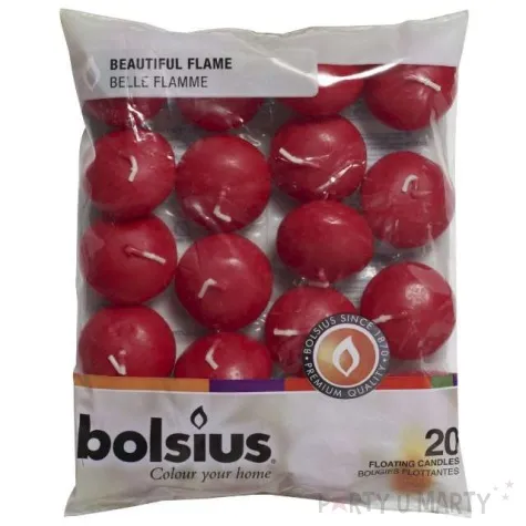 swieca plywajaca bordowa bolsius 30 45 mm 20 szt
